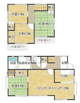 下妻市半谷の間取り
