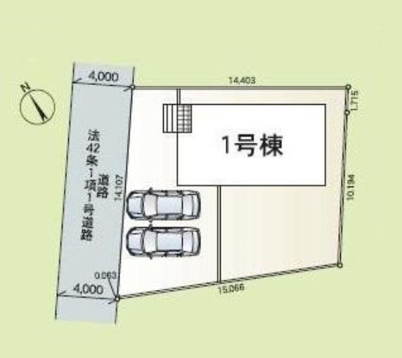 土浦市中村南第12　新築戸建の区画図