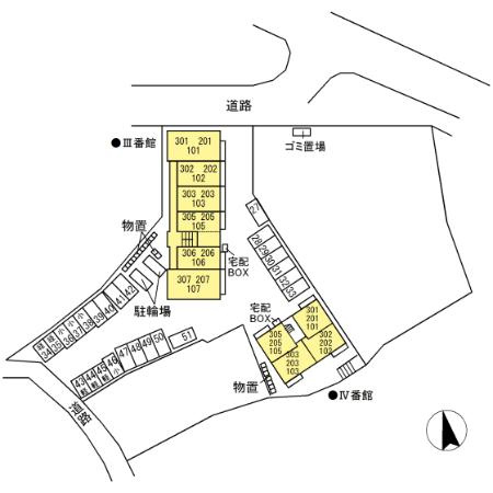 グランスクエア　Ⅲ番館の区画図