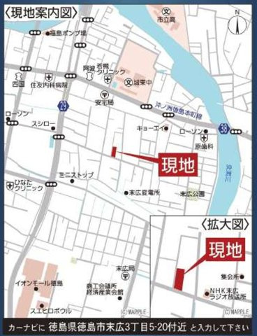 クレイドルガーデン徳島市末広第4の地図