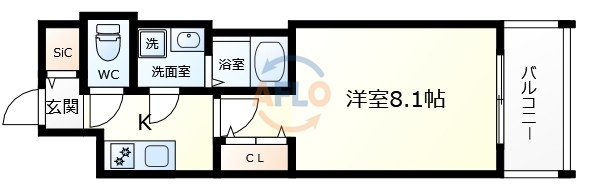 MELDIA CREST NAMBA SOL TERRACEの間取り|MELDIA CREST NAMBA SOL TERRACE　間取り