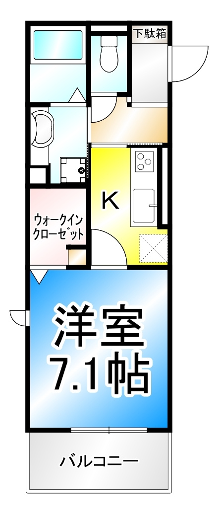 リヴェール中御所　Cの間取り