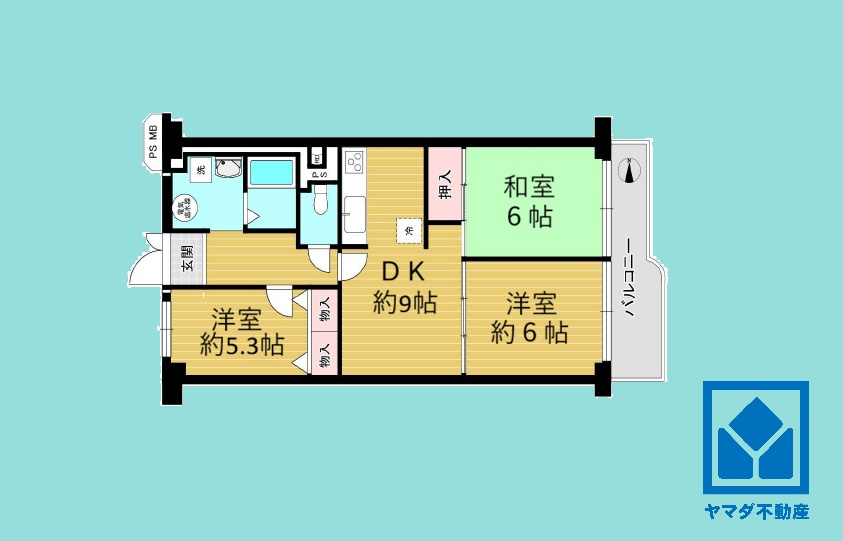 武庫川東グランドハイツの間取り