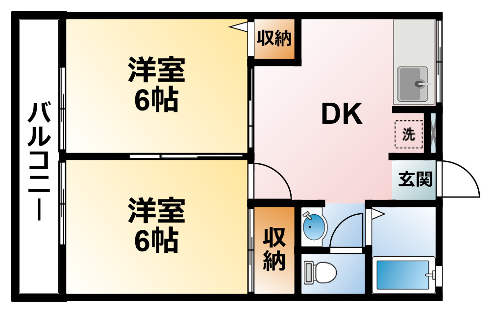 シティハイム　シャルールⅡの間取り