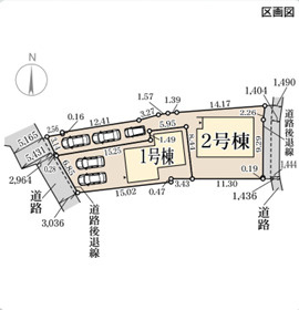 リーブルガーデン貝塚市麻生中の区画図