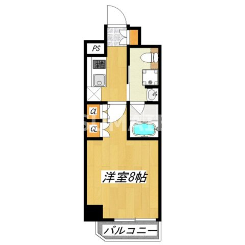 ベルシード東十条ツインズＡの間取り|居室広めの8帖！