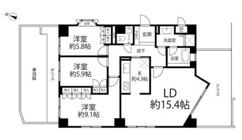パレ豊中北桜塚の間取り