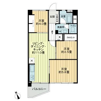 東陽町住宅の間取り