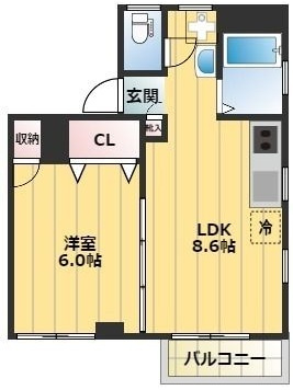 セジュールドゥサンミシェルの間取り|間取りです。