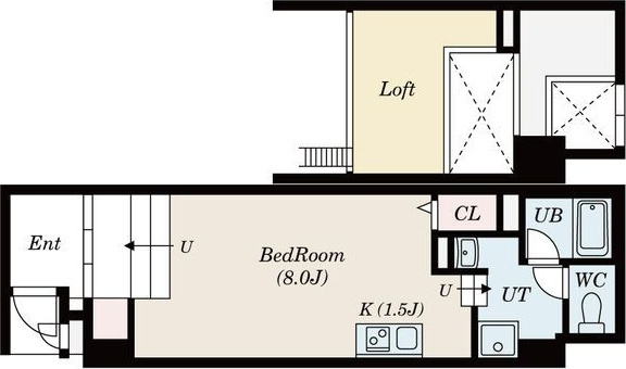 レジデンス名古屋吹上(旧:プライマル名古屋吹上)の間取り