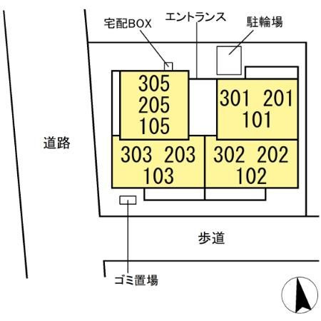 ルボワ　ウエストの区画図