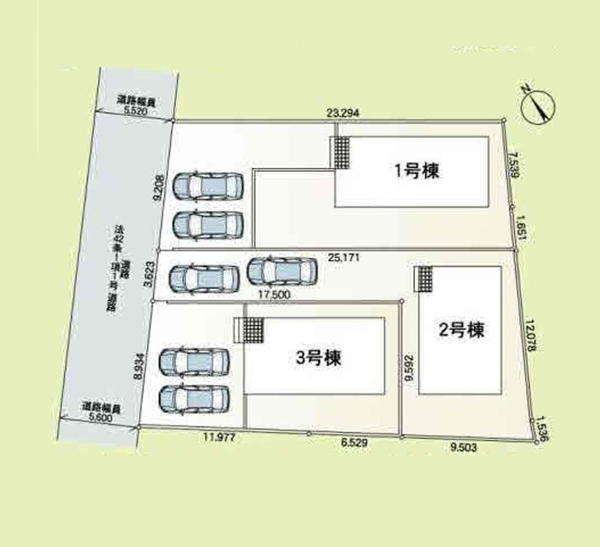 阿見町阿見第7　新築戸建　3号棟の区画図