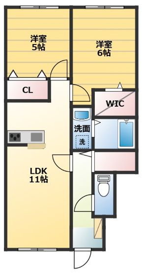 【間取り】 | ヴィラ　ユニゾン