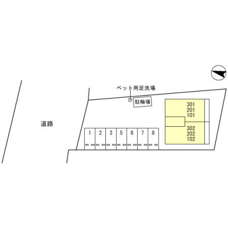 コンフォート倉Ⅱの区画図