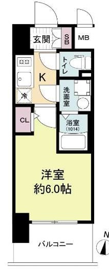 エスリードレジデンス梅田グランゲートの間取り