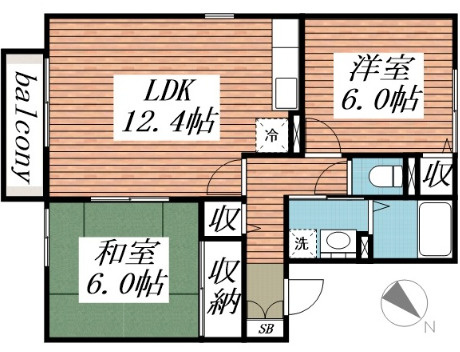 【間取り】 | ハイツ美しが丘Ⅱ