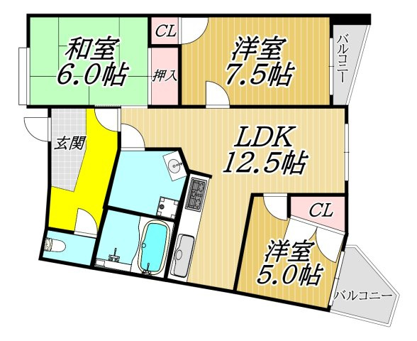 パレ武庫川パートⅡの間取り