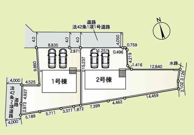 阿見町若栗第7　新築戸建　2号棟の区画図