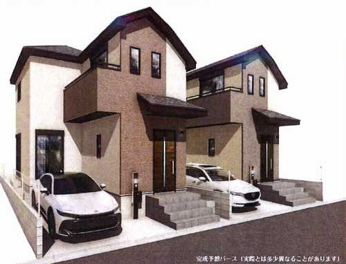 大和市西鶴間６丁目　新築戸建全3棟　C号棟の外観パース