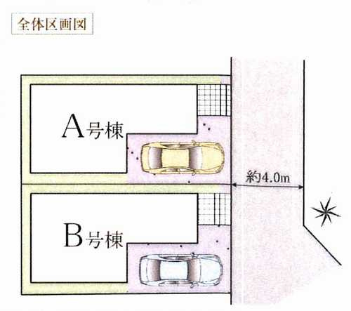 大和市西鶴間６丁目　新築戸建全3棟　C号棟の区画図