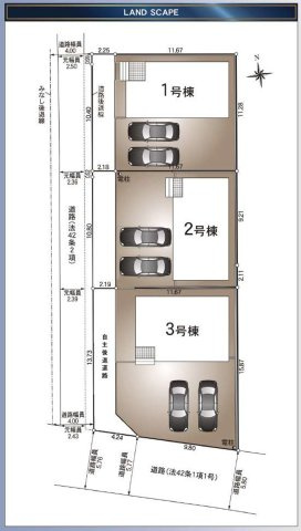 クレイドルガーデン徳島市末広第4の区画図