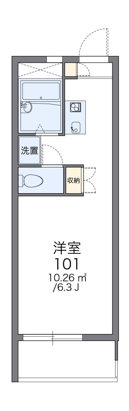 レオパレスグリーンハイツＢの間取り