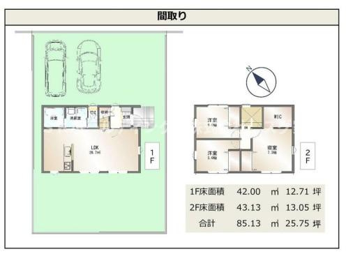 綾部市四季の丘新築戸建て住宅の間取り