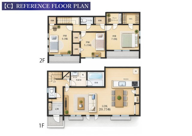 葛飾区東水元５丁目条件無し売地【全6区画】の参考プラン|建売住宅にはない、「わが家らしさ」をカタチにできる土地です。