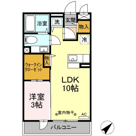 【間取り】 | BlossomGarden1(ブロッサムガーデンⅠ)