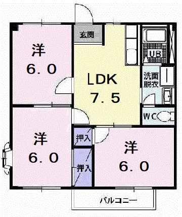 カームSTⅠの間取り