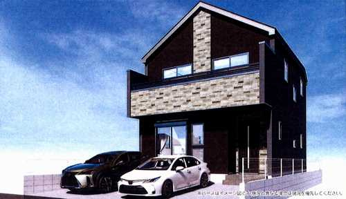 大和市南林間6期　新築戸建全1棟の外観パース
