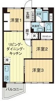 東陽町住宅の間取り|間取りです。
