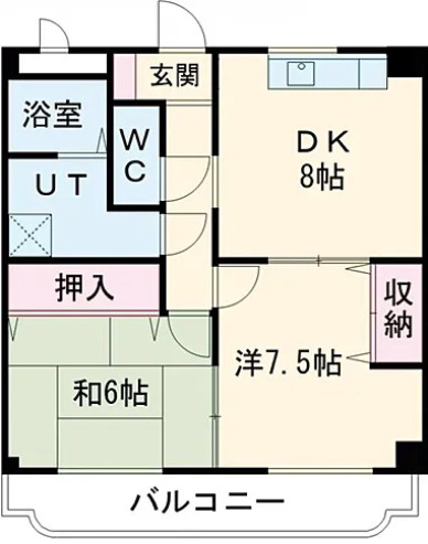 岩沼市栄町２丁目の一棟アパートの間取り
