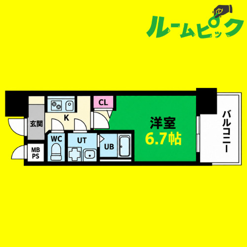 S-RESIDENCE上前津　名古屋市賃貸　仲介手数料無料の間取り