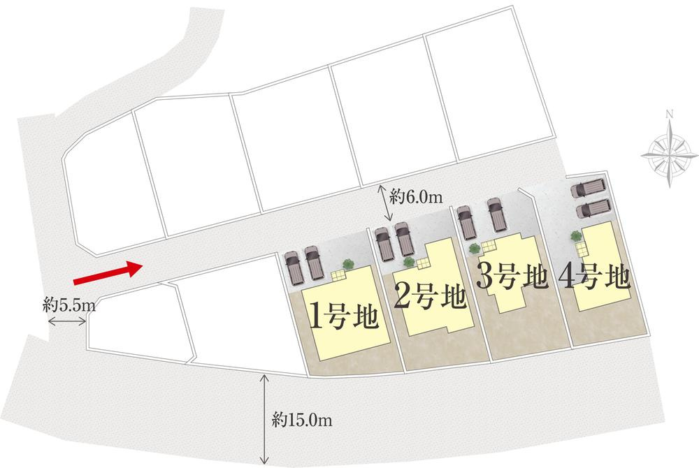 タマタウン鍋島町森田 3号地の区画図