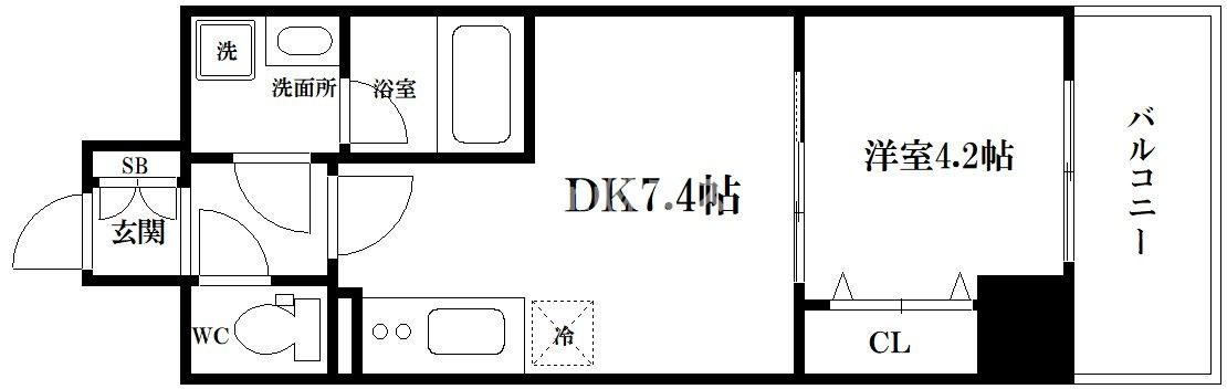 RISING Maison 本町橋の間取り