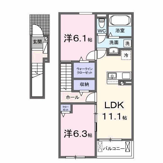 アルシャムス　Ⅰの間取り