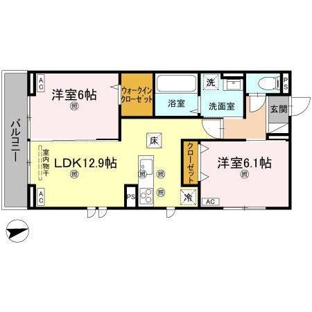 エムフルージュの間取り