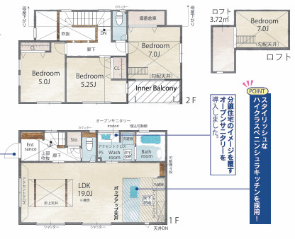 福岡市西区泉３丁目　２号棟の間取り