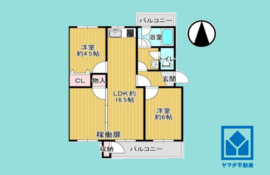 杭瀬第五団地１５号棟の間取り