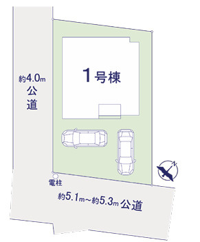 福岡市南区野多目１期　１号棟の区画図