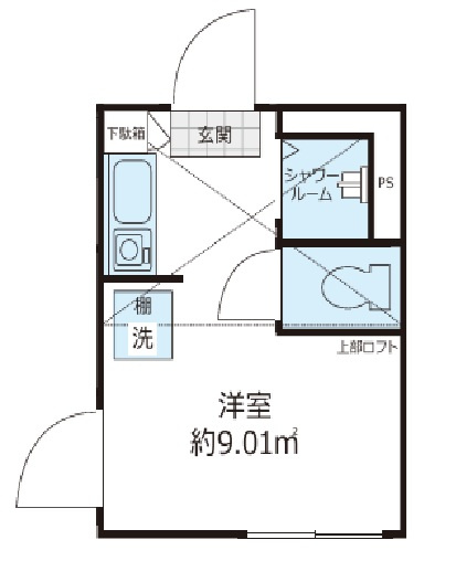 Shanti Casa四谷若葉の間取り