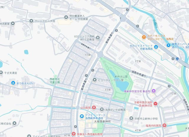 京都市西京区大枝西新林町　第1期　売土地の地図