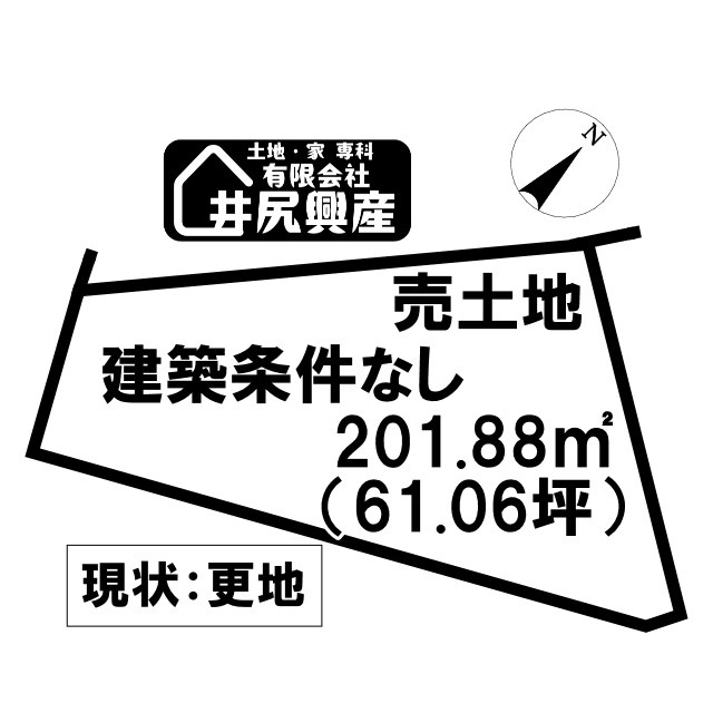 紀の川市桃山町市場　売土地の土地図