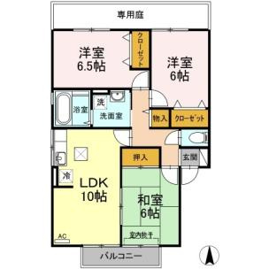 グランパルク大坪　Aの間取り