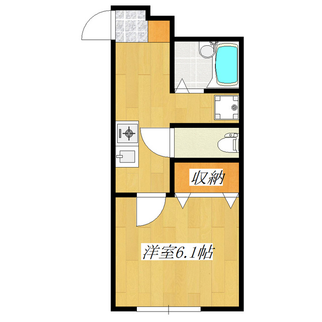 ソリテア中十条の間取り|バストイレ別のお部屋です