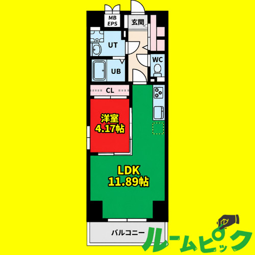 GRANDUKE大曽根　名古屋市賃貸　仲介手数料無料の間取り