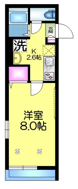 ニューサンハイツの間取り|★角部屋二面採光★