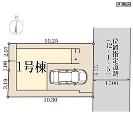 リーブルガーデン箕面市箕面4丁目の区画図