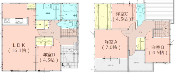 大野城市大城２丁目３期　１号棟の間取り